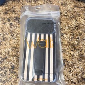 Walli Cases iPhone 17 Pro Max Black and White Striped Case NWT